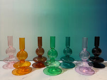 Load image into Gallery viewer, Glass Candlestick Holders