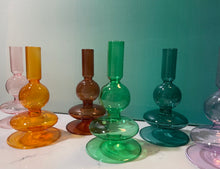 Load image into Gallery viewer, Glass Candlestick Holders