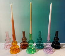 Load image into Gallery viewer, Glass Candlestick Holders