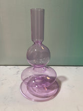 Load image into Gallery viewer, Glass Candlestick Holders