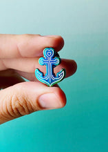 Load image into Gallery viewer, Anchor Holographic Enamel Pin