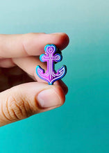 Load image into Gallery viewer, Anchor Holographic Enamel Pin