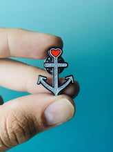Load image into Gallery viewer, Anchor Glitter Enamel Pin
