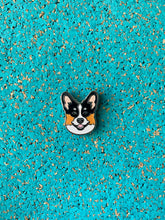 Load image into Gallery viewer, Corgi Parker Enamel Pin