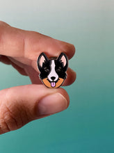 Load image into Gallery viewer, Mini Corgi Parker Enamel Pin