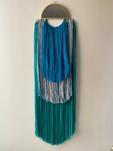 Load image into Gallery viewer, Handmade Fiber Wall Hanging Teal