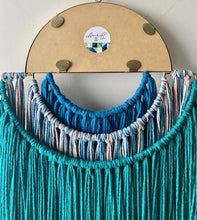 Load image into Gallery viewer, Handmade Fiber Wall Hanging Teal