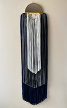 Load image into Gallery viewer, Handmade Fiber Wall Hanging Navy Grey
