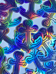 Anchor Holographic Sticker