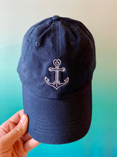 Load image into Gallery viewer, Anchor Hat Navy
