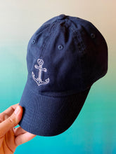 Load image into Gallery viewer, Anchor Hat Navy