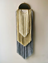 Load image into Gallery viewer, Handmade Fiber Wall Hanging Cream Grey