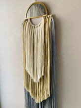 Load image into Gallery viewer, Handmade Fiber Wall Hanging Cream Grey