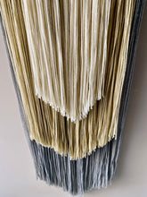Load image into Gallery viewer, Handmade Fiber Wall Hanging Cream Grey