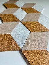Load image into Gallery viewer, Geometric Hexagon Cork Coasters White