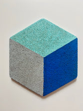 Load image into Gallery viewer, Geometric Hexagon Cork Coasters Blue