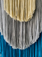 Load image into Gallery viewer, Handmade Fiber Wall Hanging Cream Teal