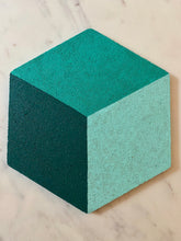 Load image into Gallery viewer, Hexagon Pin Display Cork Board Trivet Teal
