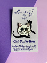 Load image into Gallery viewer, Cool Cat Enamel Pin