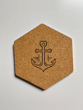Load image into Gallery viewer, Geometric Hexagon Cork Coasters Pastel