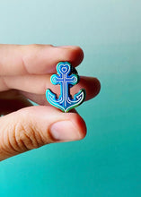 Load image into Gallery viewer, Anchor Holographic Enamel Pin
