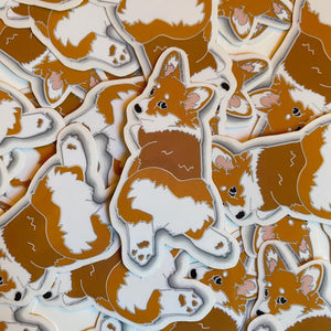 Corgi Sploot Sticker