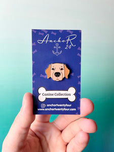 Golden Retriever Rusty Enamel Pin