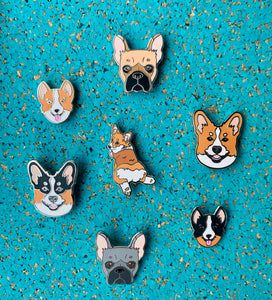 Corgi Lola Enamel Pin