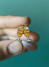Load image into Gallery viewer, Sunday Funday Mimosas Enamel Pin
