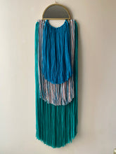 Load image into Gallery viewer, Handmade Fiber Wall Hanging Teal
