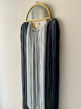 Load image into Gallery viewer, Handmade Fiber Wall Hanging Navy Grey
