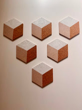 Load image into Gallery viewer, Geometric Hexagon Cork Coasters White
