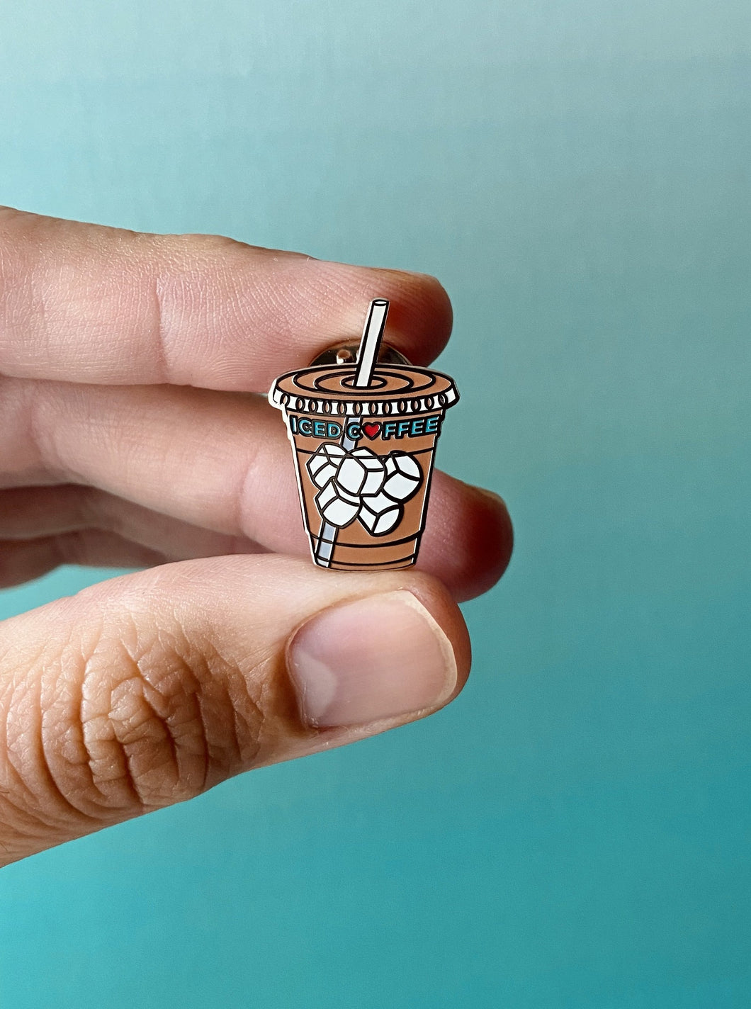 Iced Coffee Enamel Pin