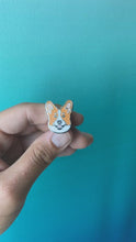 Load and play video in Gallery viewer, Corgi Lola Enamel Pin
