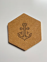 Load image into Gallery viewer, Geometric Hexagon Cork Coasters Pastel
