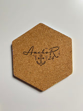 Load image into Gallery viewer, Geometric Hexagon Cork Coasters Pastel
