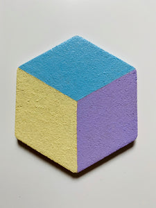Geometric Hexagon Cork Coasters Pastel